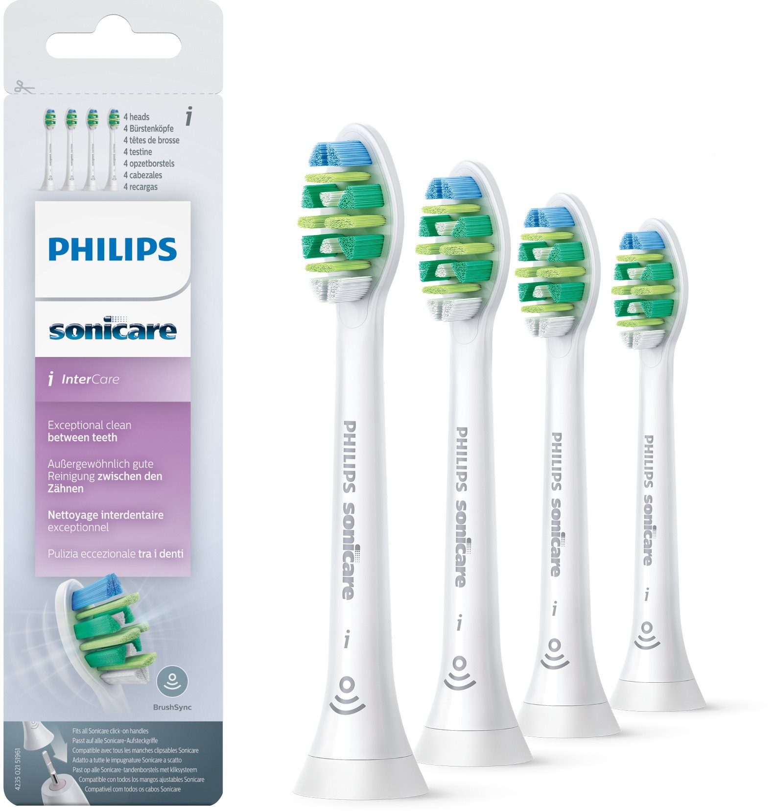 Philips Sonicare InterCare HX9004/10 - 4 Stück Bürstenköpfe für...
