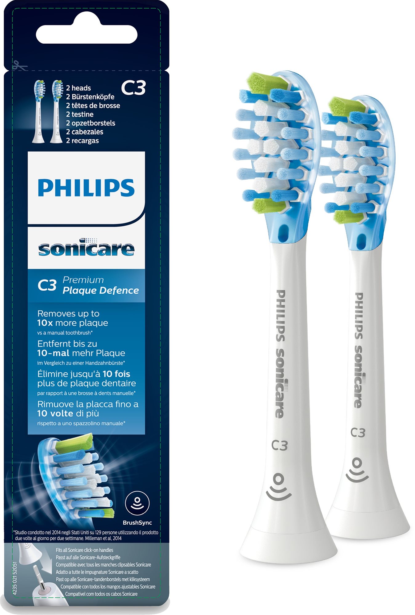 Philips Sonicare Premium Plaque Defence HX9042/17, 2 Stück...