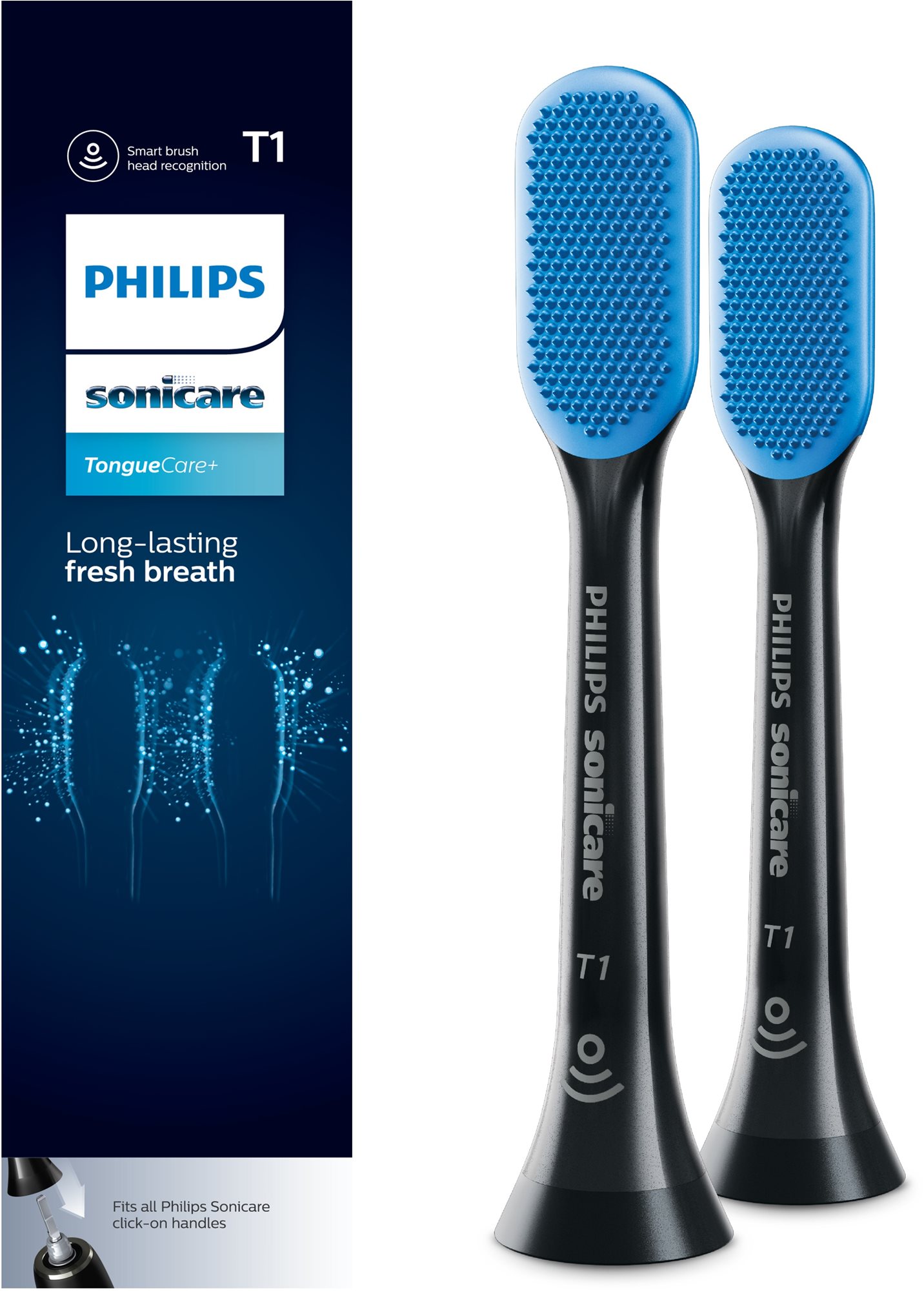 Philips Sonicare TongueCare+ Black HX8072/11 - 2 Stück Bürstenköpfe...