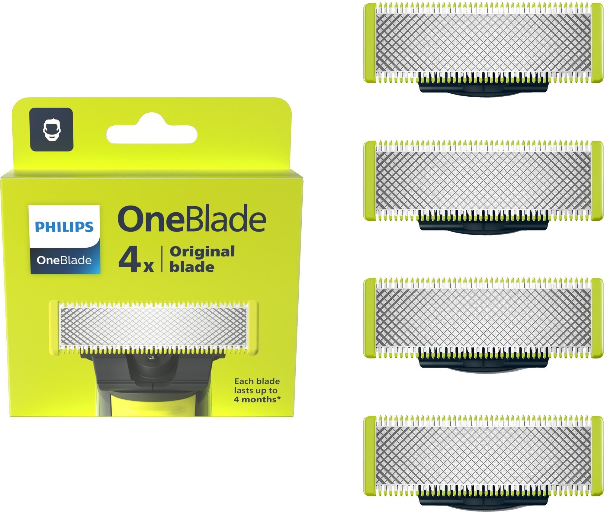 Philips OneBlade QP240/50 Náhradní břity 4ks Pánské náhradní hlavice