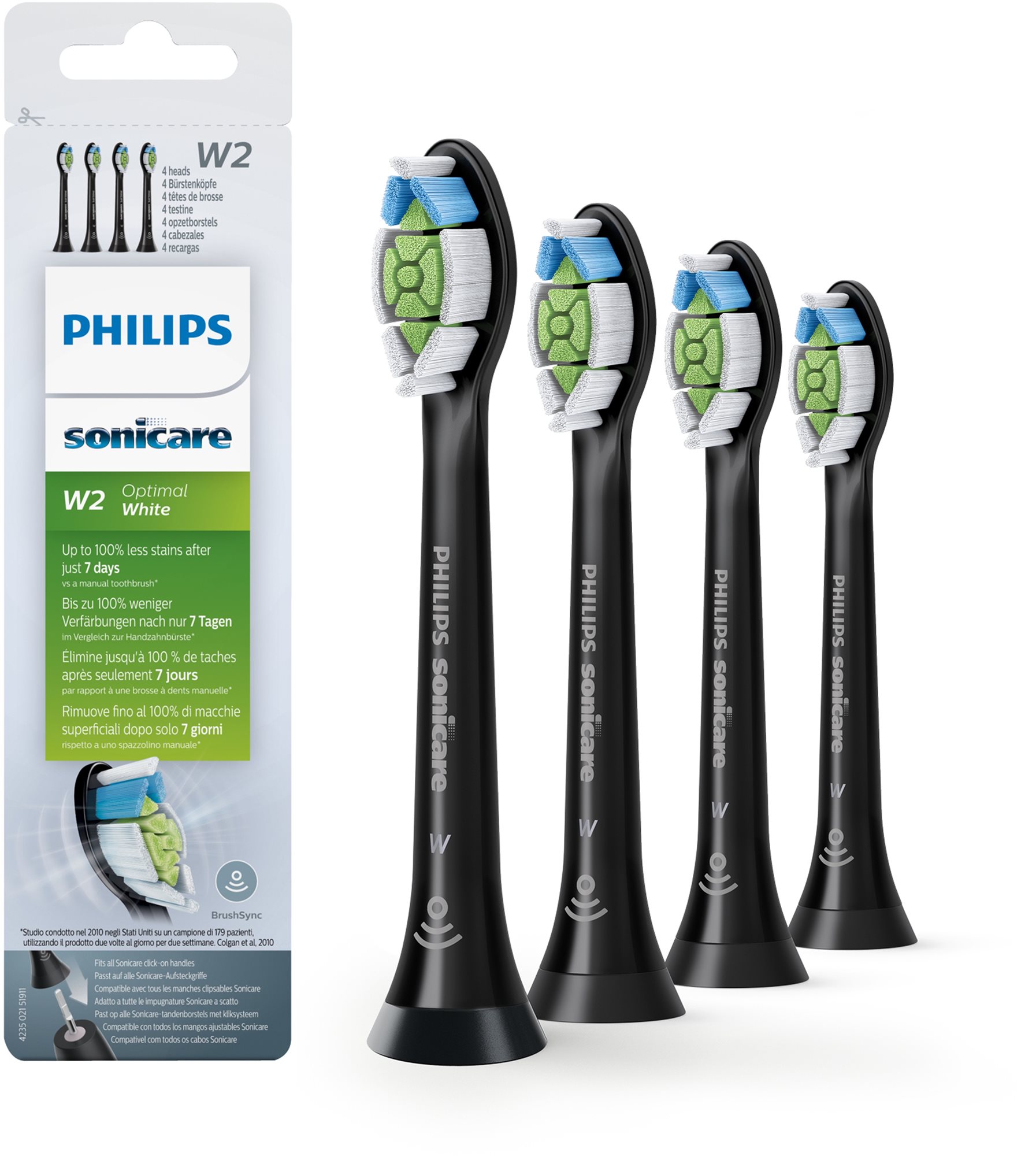 Philips Sonicare W Optimal White HX6064/11 Ersatzköpfe - 4 Stück...