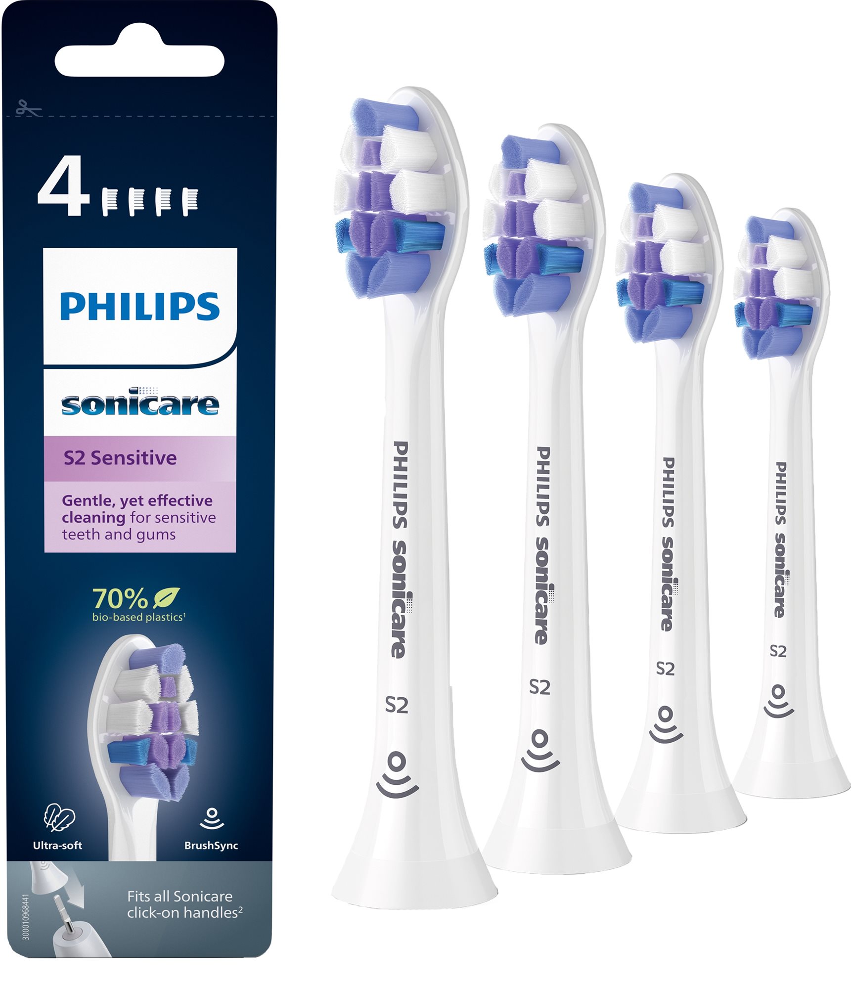 Philips Sonicare Sensitive HX6054/10 - 4db Pótfej