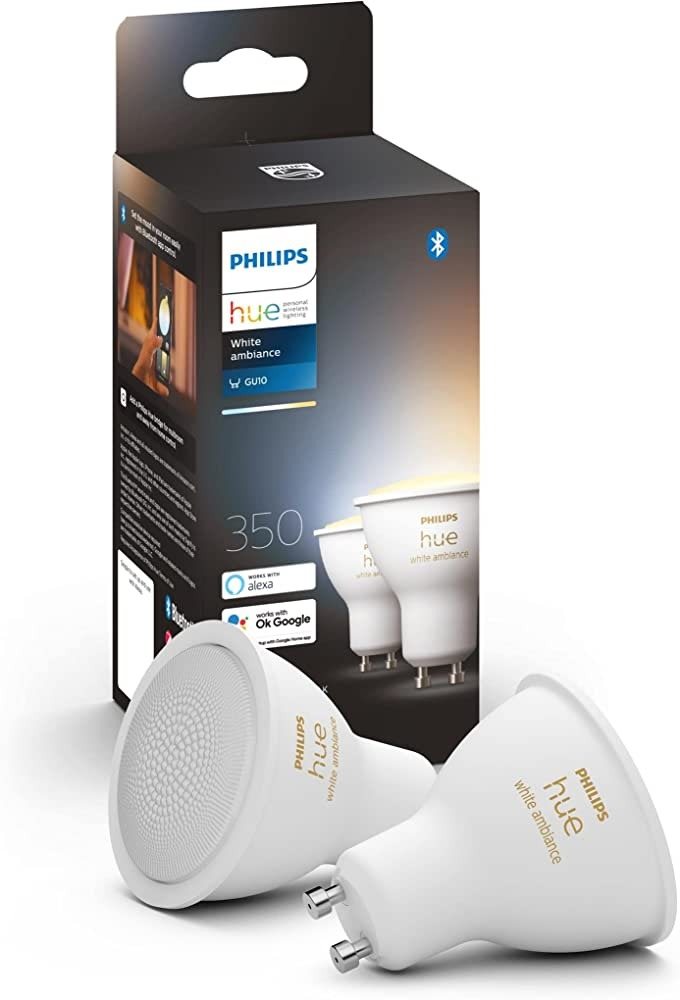 Philips Hue White Ambiance 4.3 W GU10 sada 2 ks LED žiarovka