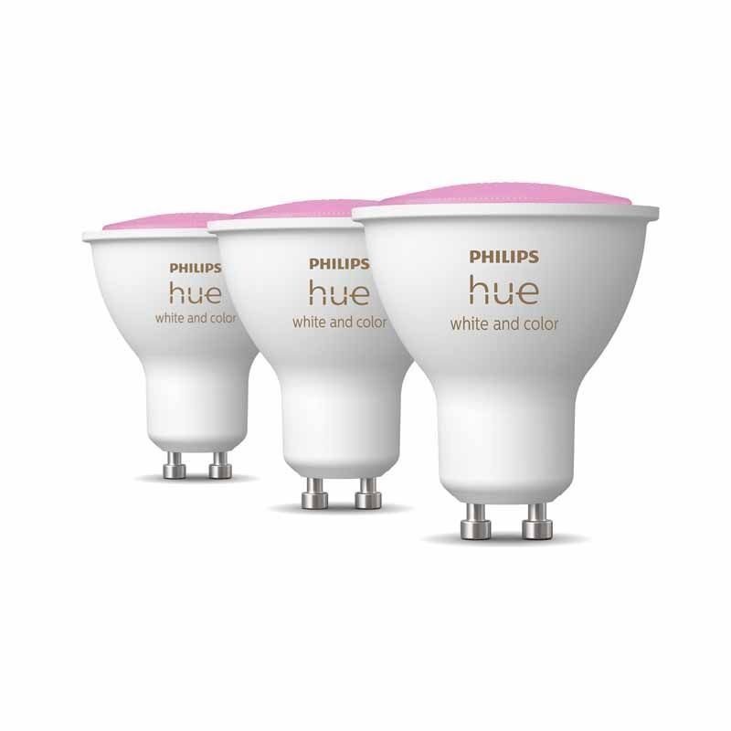 Philips Hue White and Color Ambiance 4,3 W 350 GU10 3 ks LED žiarovka