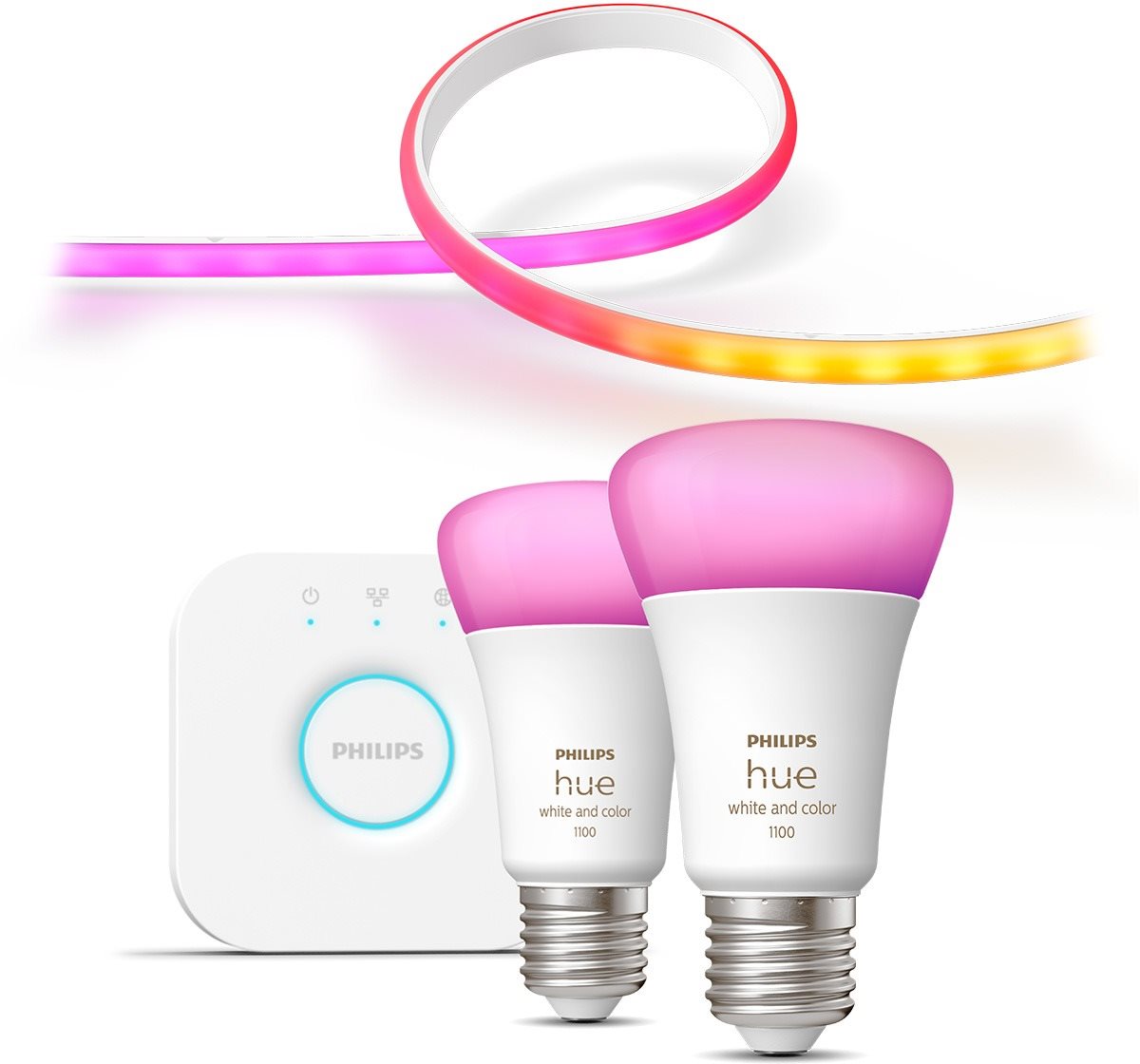 Philips Hue Gradient Lightstrip + Weiß and Color Ambiance 9 Watt...