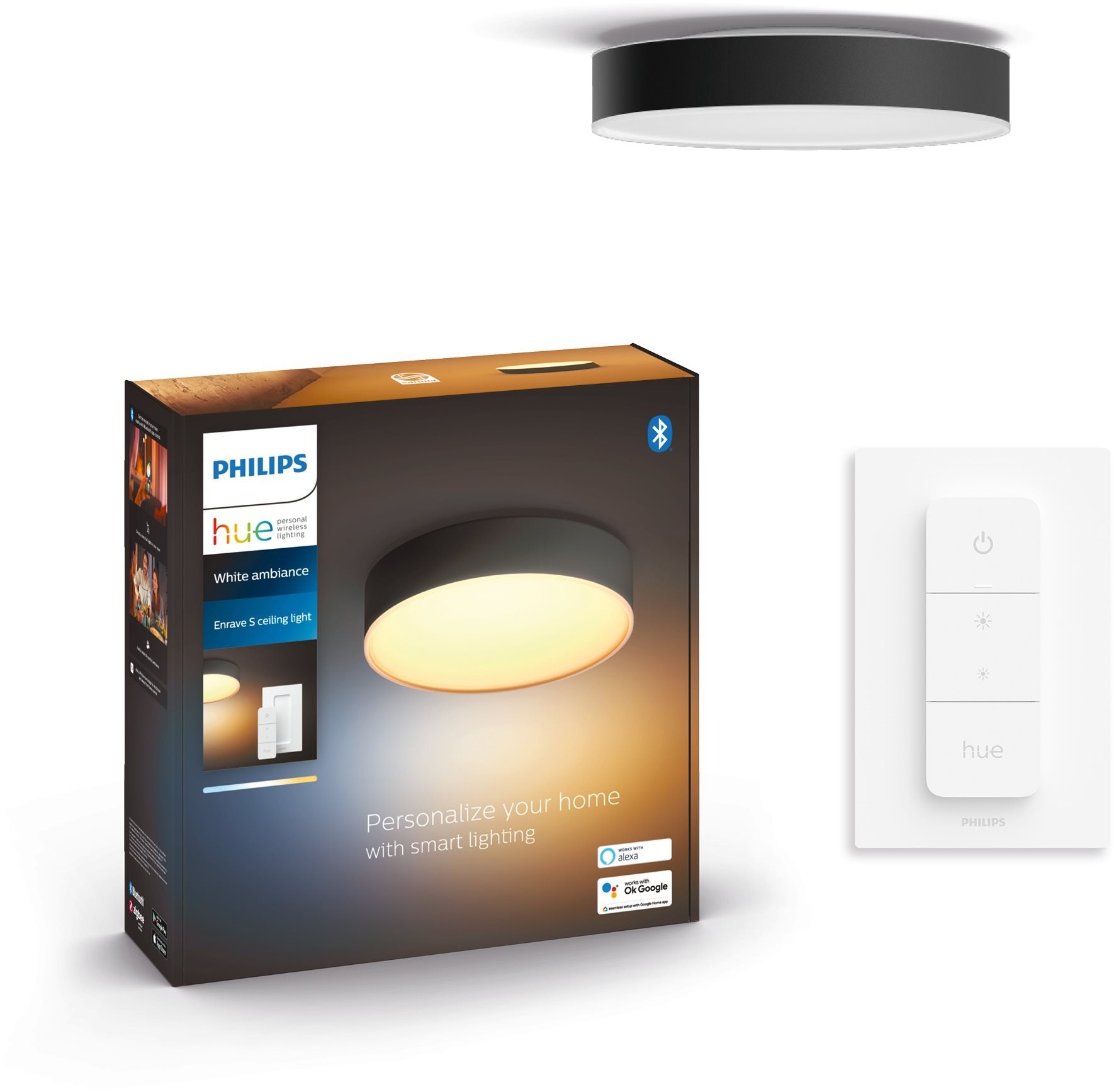 Philips Hue Enrave S - schwarz Deckenleuchte