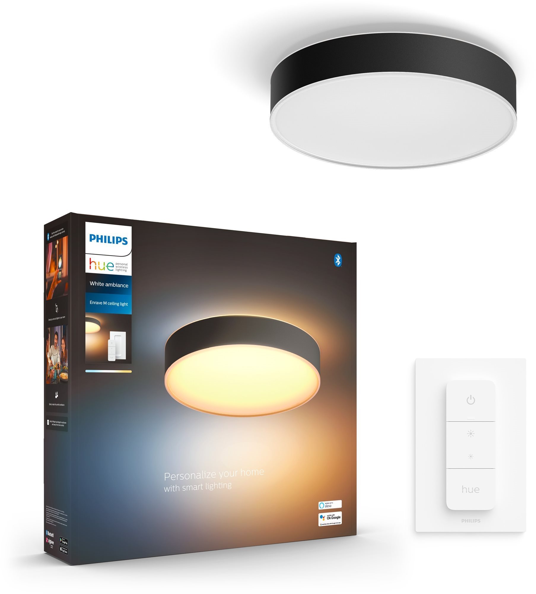Philips Hue Enrave M fekete Mennyezeti lámpa