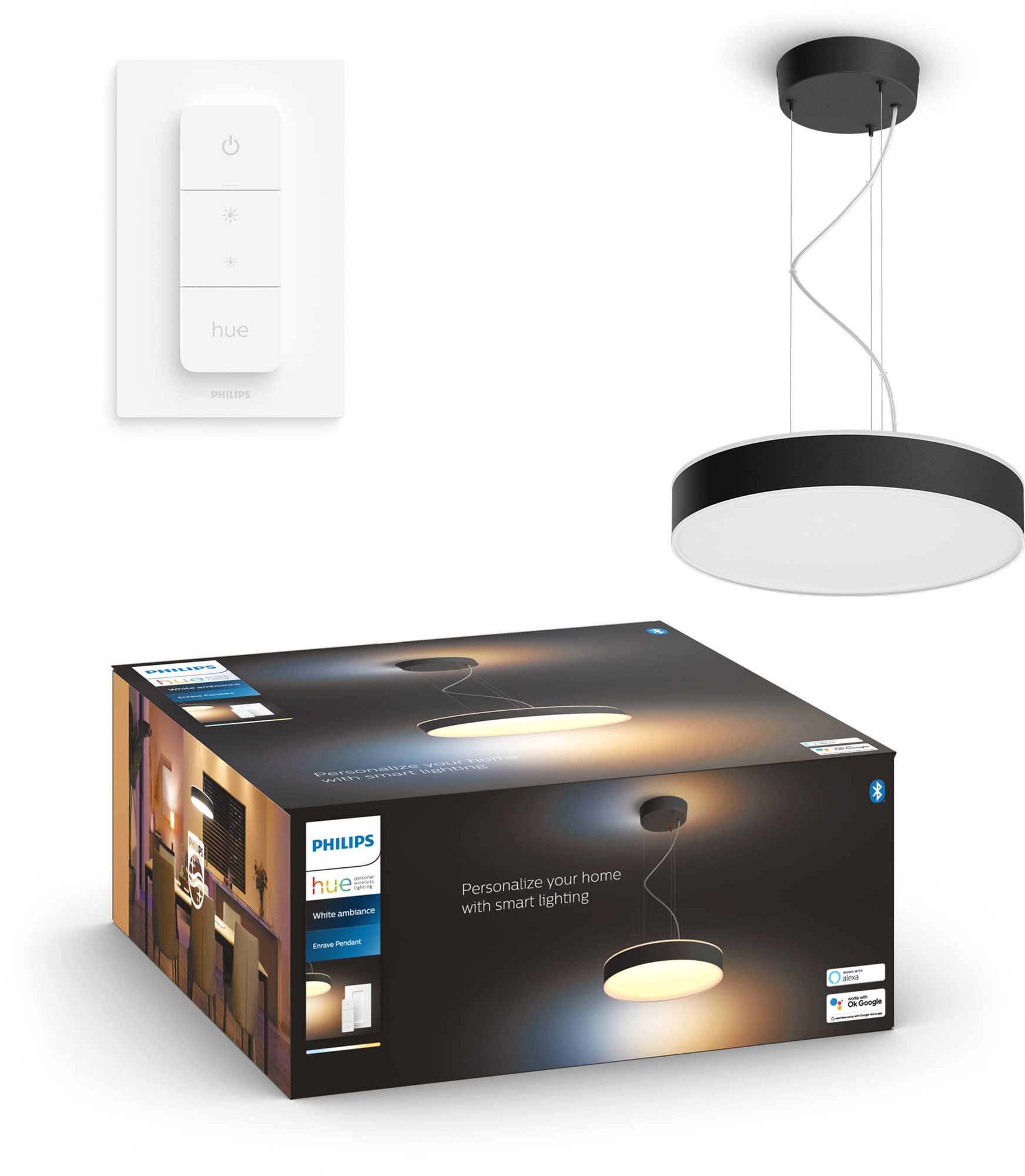 Philips Hue Enrave Pendelleuchte - schwarz Deckenleuchte