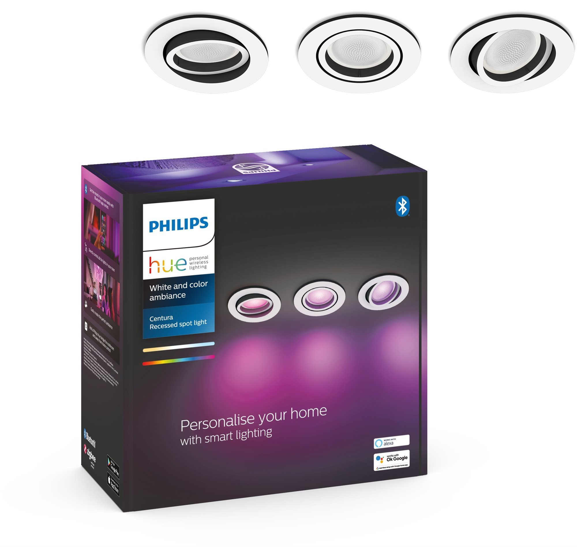 Philips Hue Centura fehér 3db Mennyezeti lámpa