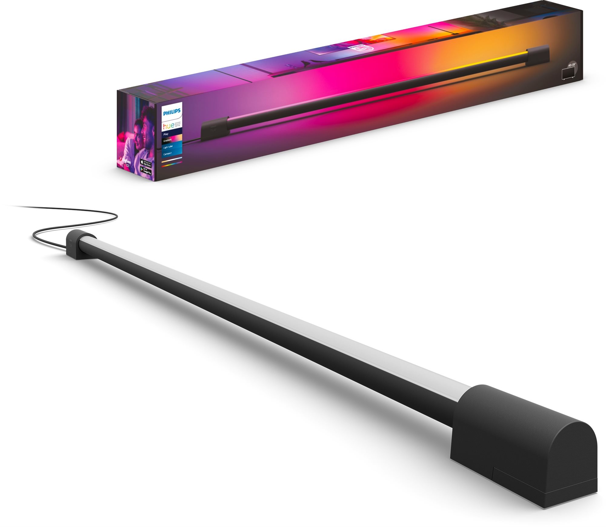Philips Hue Play Gradient Light Tube kompakt schwarz Dekorative...
