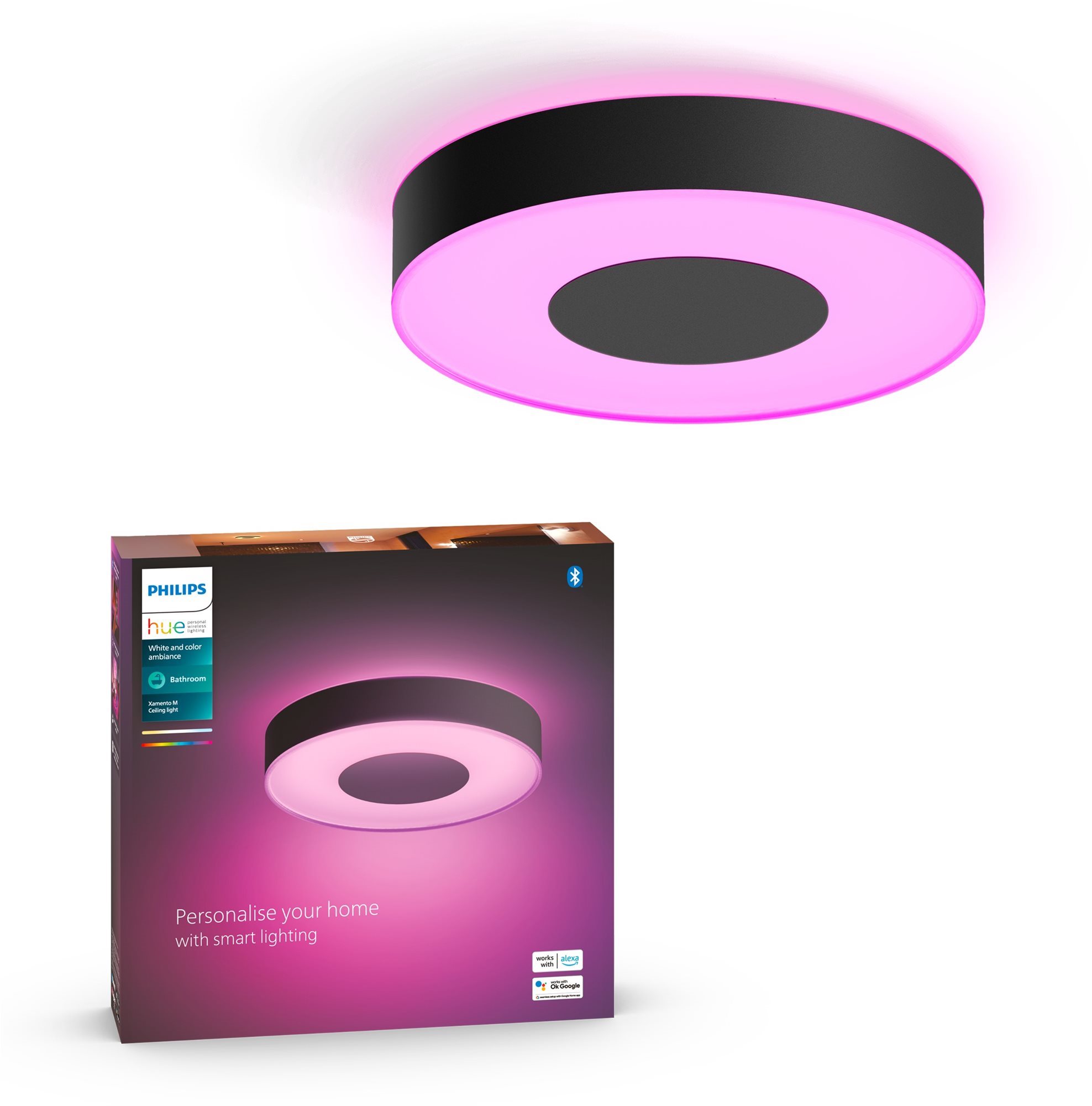 Philips Hue Xamento M mennyezeti lámpa fekete Mennyezeti lámpa