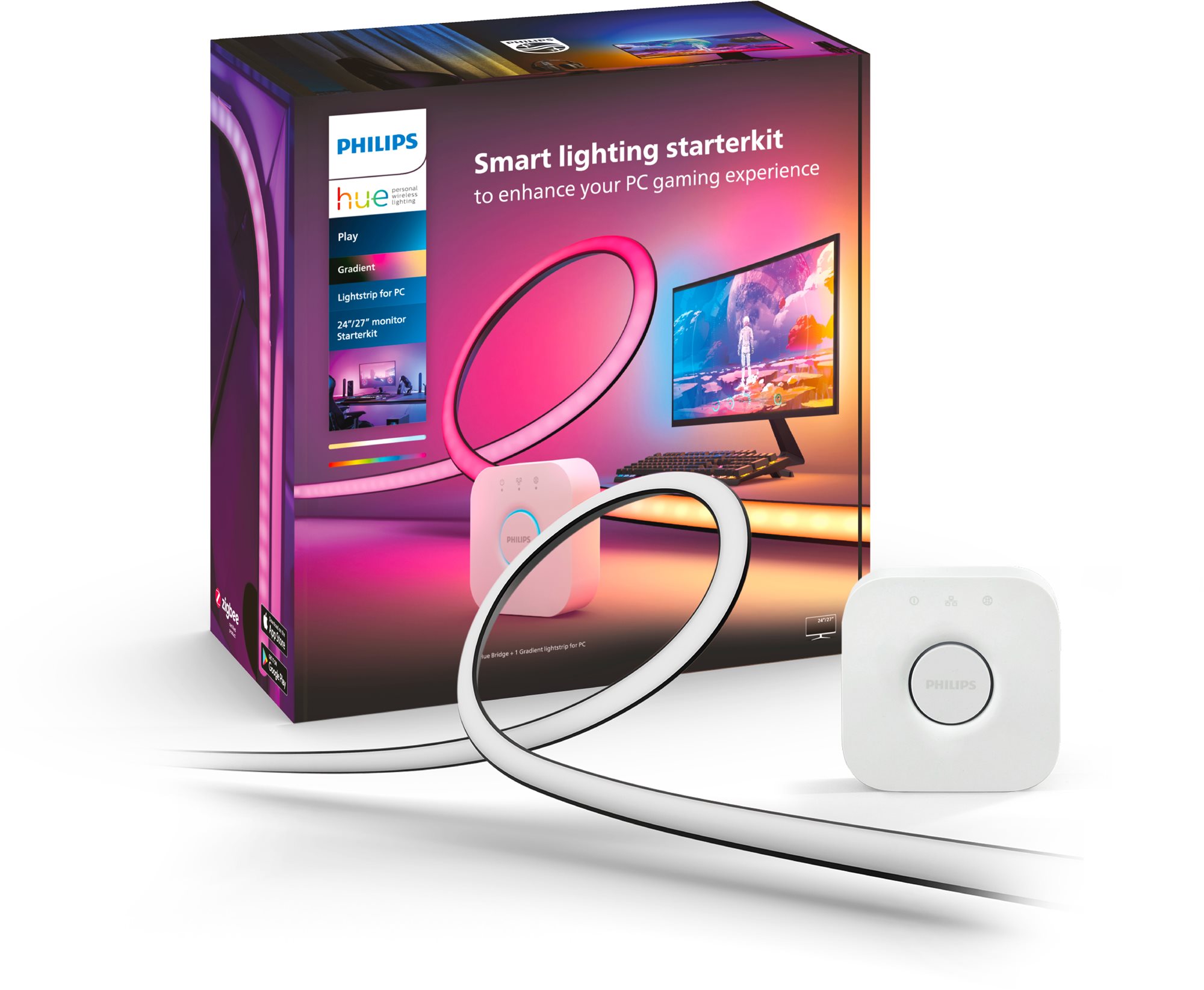 Philips Hue Play Gradient PC Lightstrip 24"/27" starter kit LED pásik