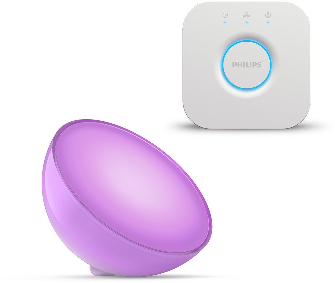 COL Hue Go V2 EU weiß + Philips Hue Bridge EU Smart-Beleuchtungsset