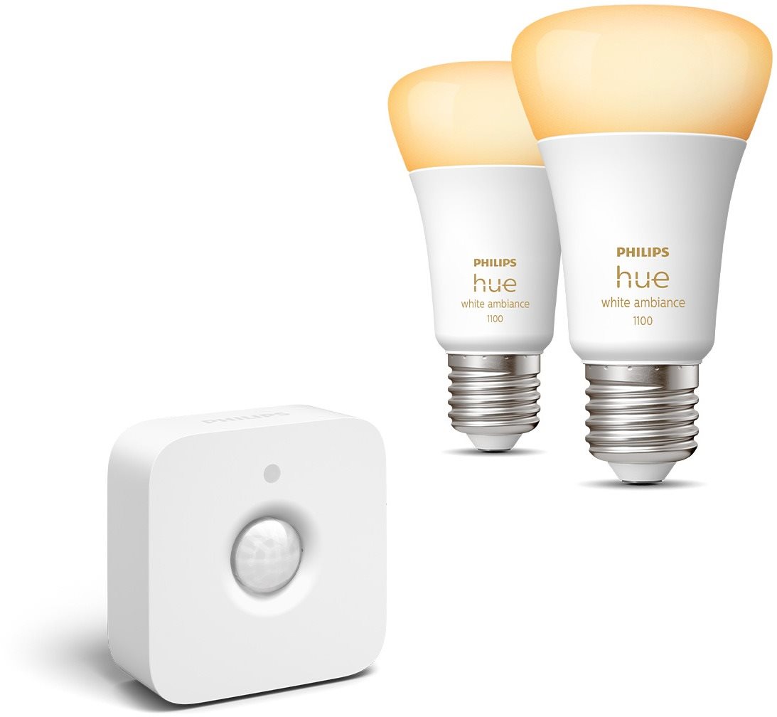 Philips HueWA 8W A60 E27 2P EU + Philips Hue Motion Sensor EU Okos...