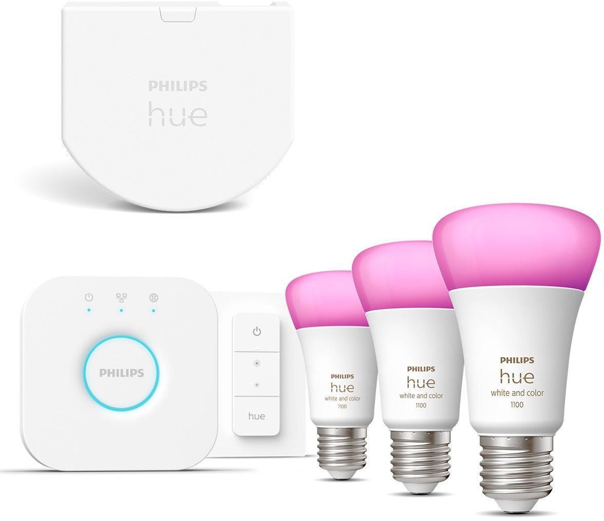 Philips HueWCA 9 W A60 E27 3set sw EU + Philips Hue Wall Switch...
