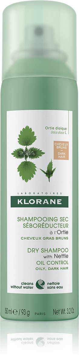 KLORANE Nettle Oil Control Dark Hair Dry Shampoo 150 ml Suchý šampon