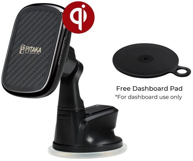 Pitaka MagMount Qi Wireless Dashboard Mount Support téléphone