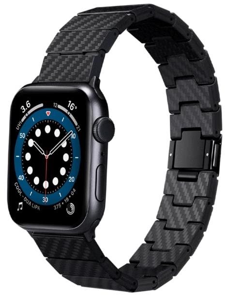 Pitaka Carbon Fibre Strap, Black/Grey, Apple Watch, 44/42mm Watch...