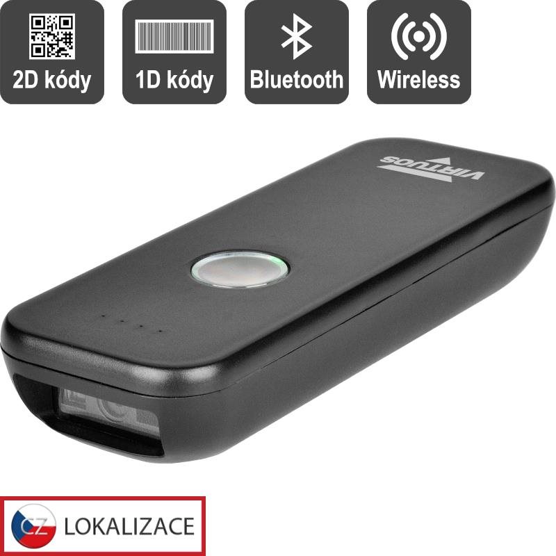 Virtuos CCD 2D čítačka Virtuos HW-856A mini, bezdrôtová, BT, USB-C,...
