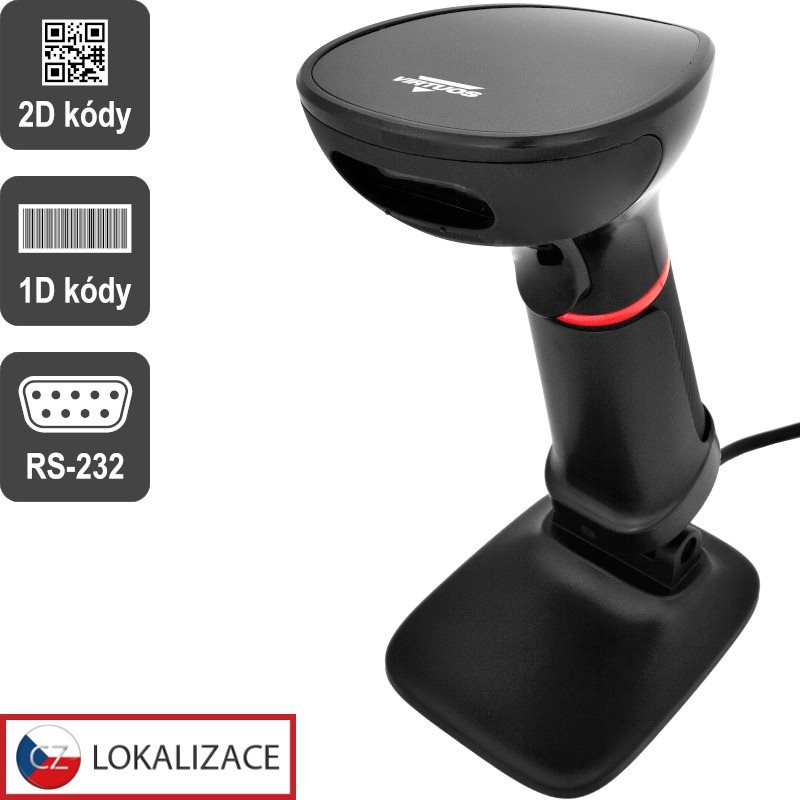 Virtuos CCD Barcode Reader Virtuos HT-855A, RS-232 - schwarz...