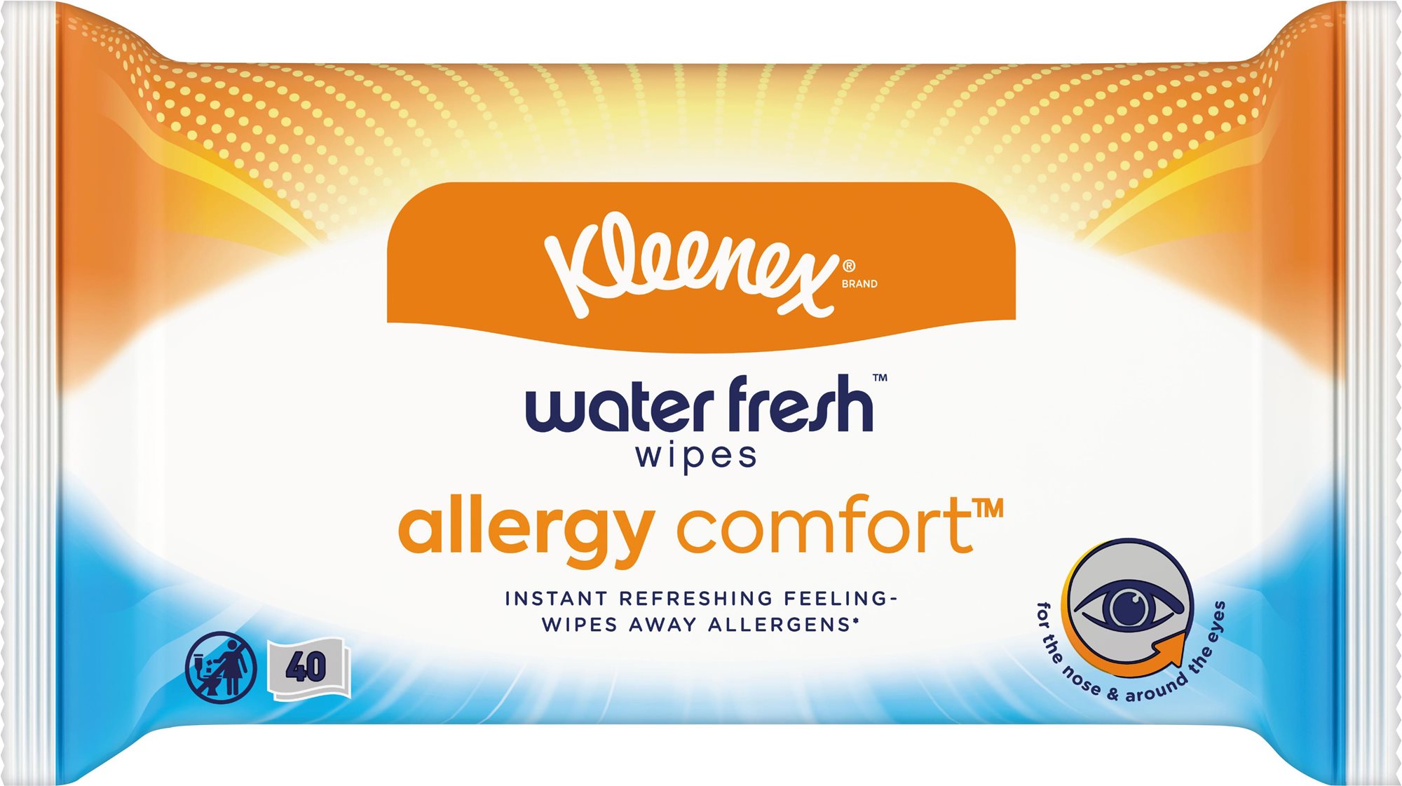 KLEENEX Allergy Comfort Wet Wipes 40 db Nedves törlőkendő