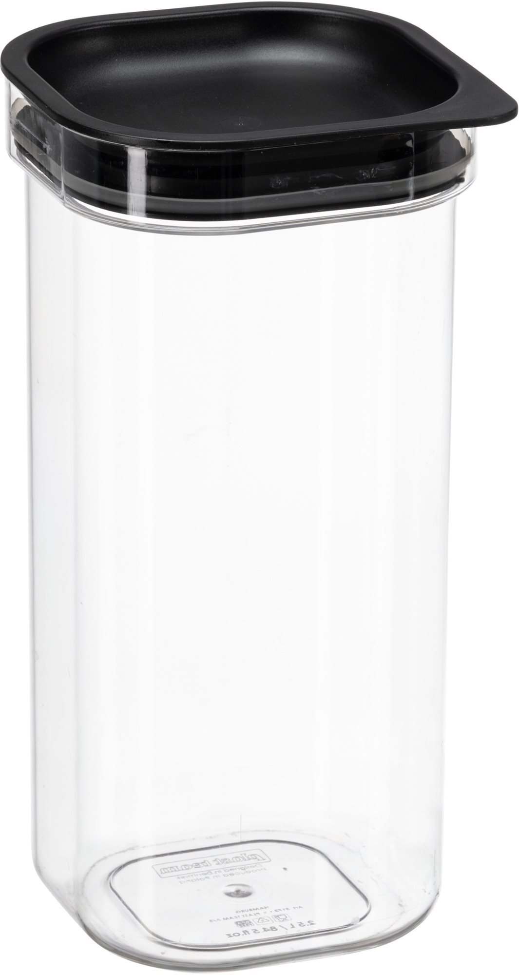 Plast Team Hamburg - 2,5l, 13,5 × 13,5 × 25,3cm, átlátszó Tárolóedény