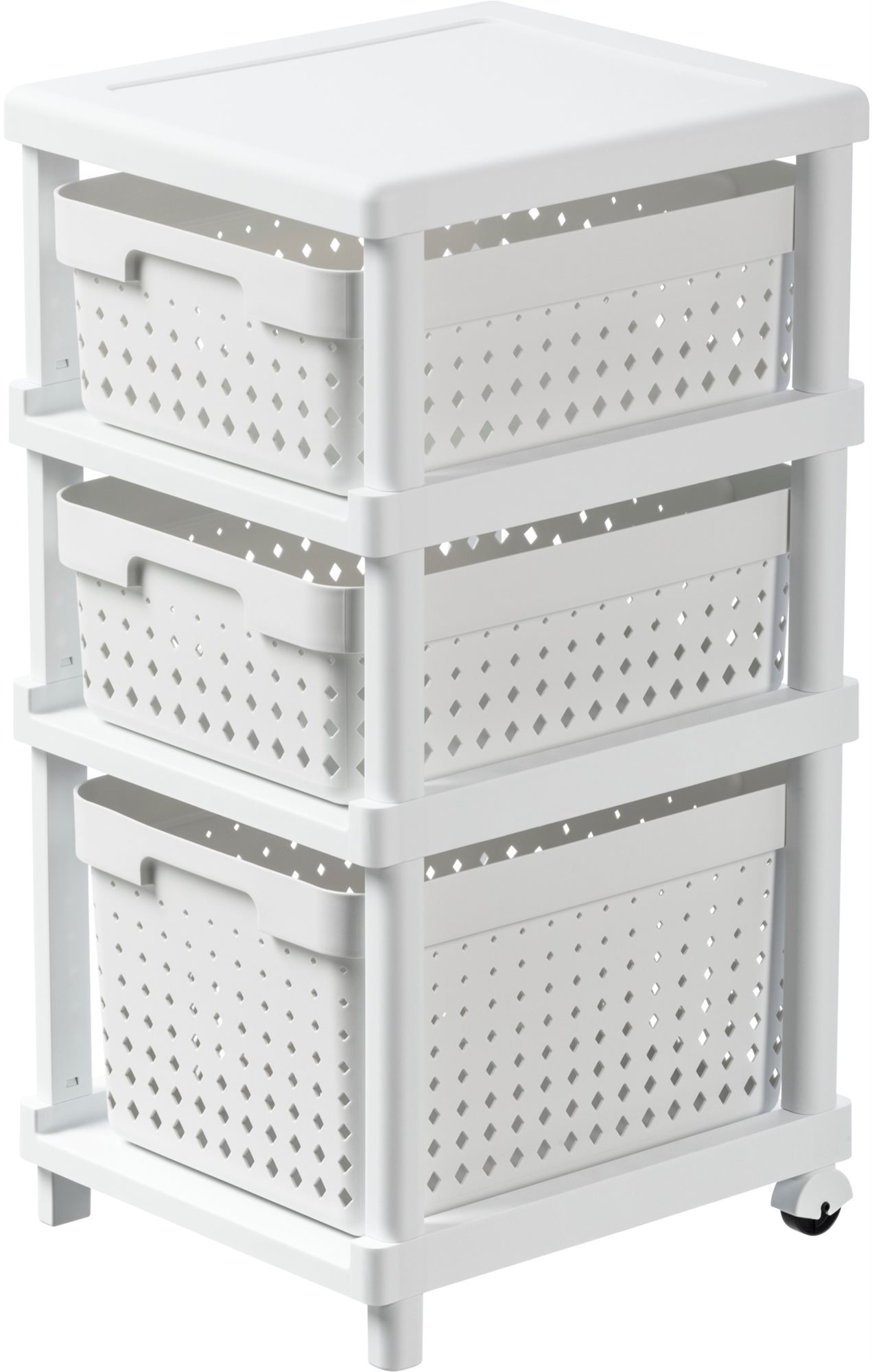 Plast Team Lagerwagen 3 Etagen 36,2 × 31,6 × 66,3 cm Seoul, weiß...