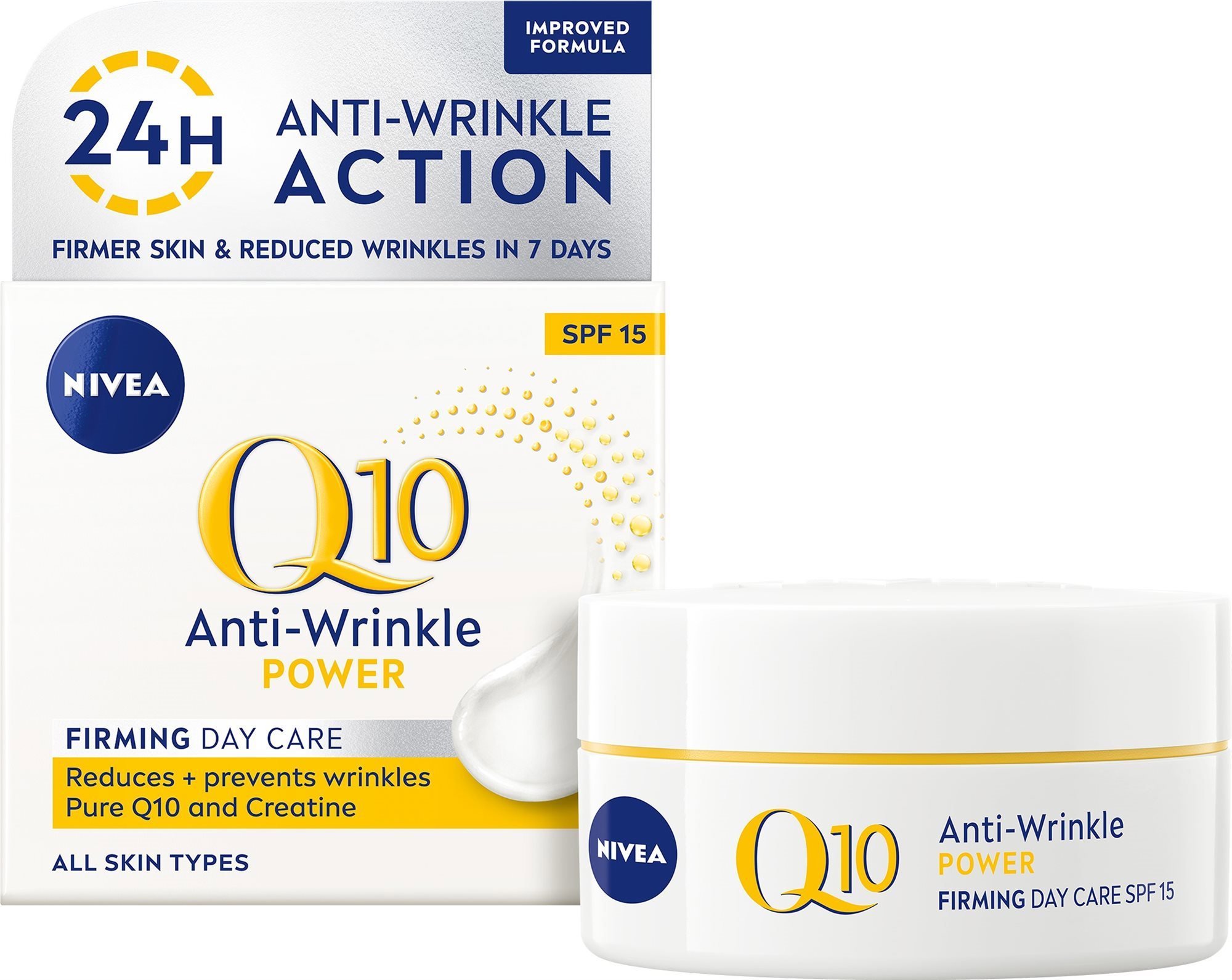 NIVEA Q10 Power Anti-Wrinkle + Firming SPF15 Day Cream 50 ml Krém...
