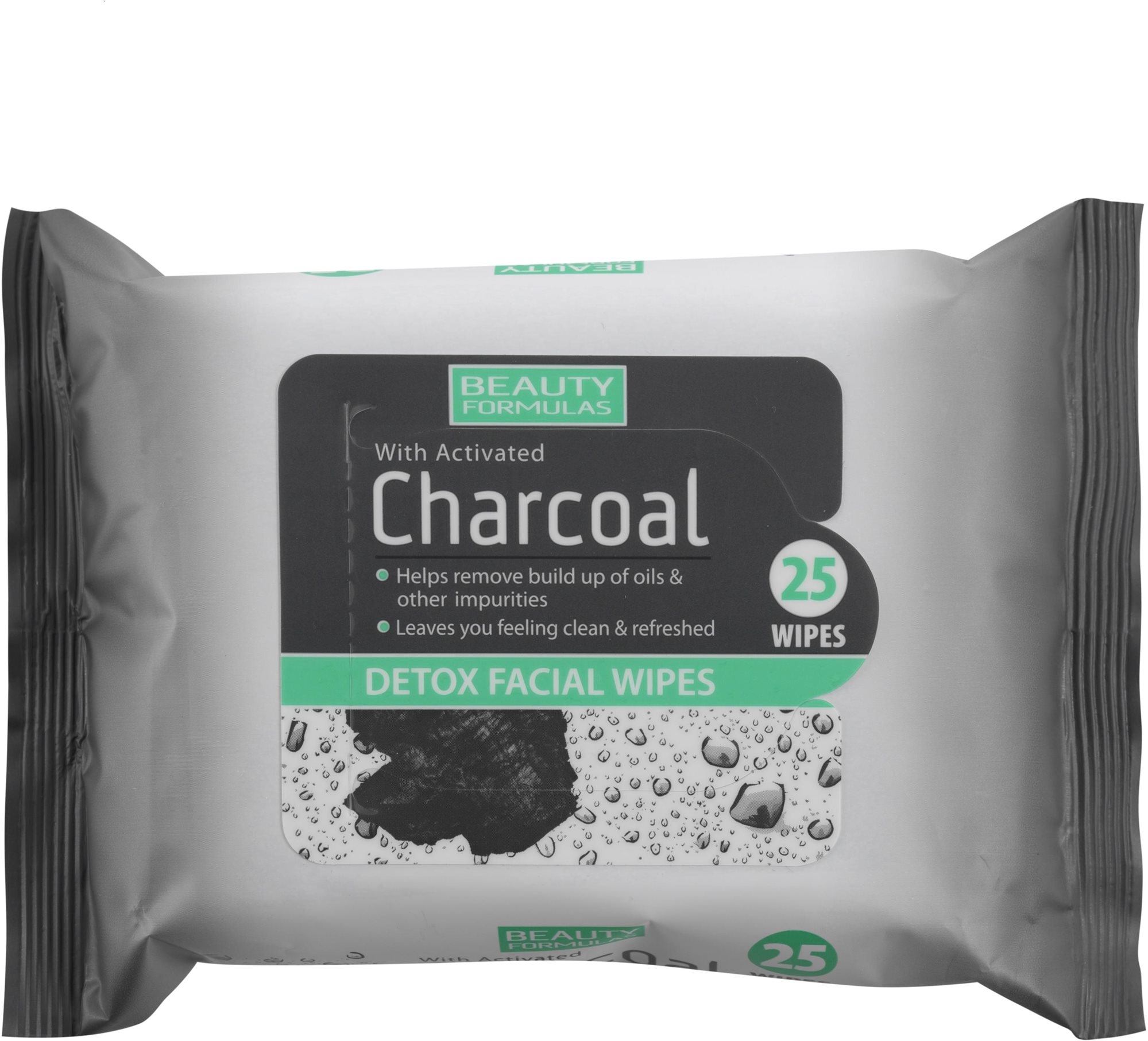 BEAUTY FORMULAS Detoxikační odličovací ubrousky s aktivním uhlím 25...