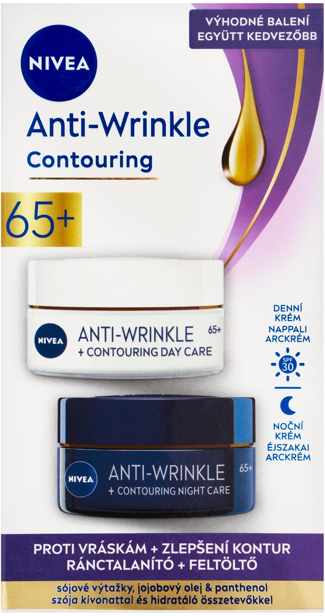 NIVEA Anti-Wrinkle Contouring 65+ Day & Night Cream Duopack 2 x 50...