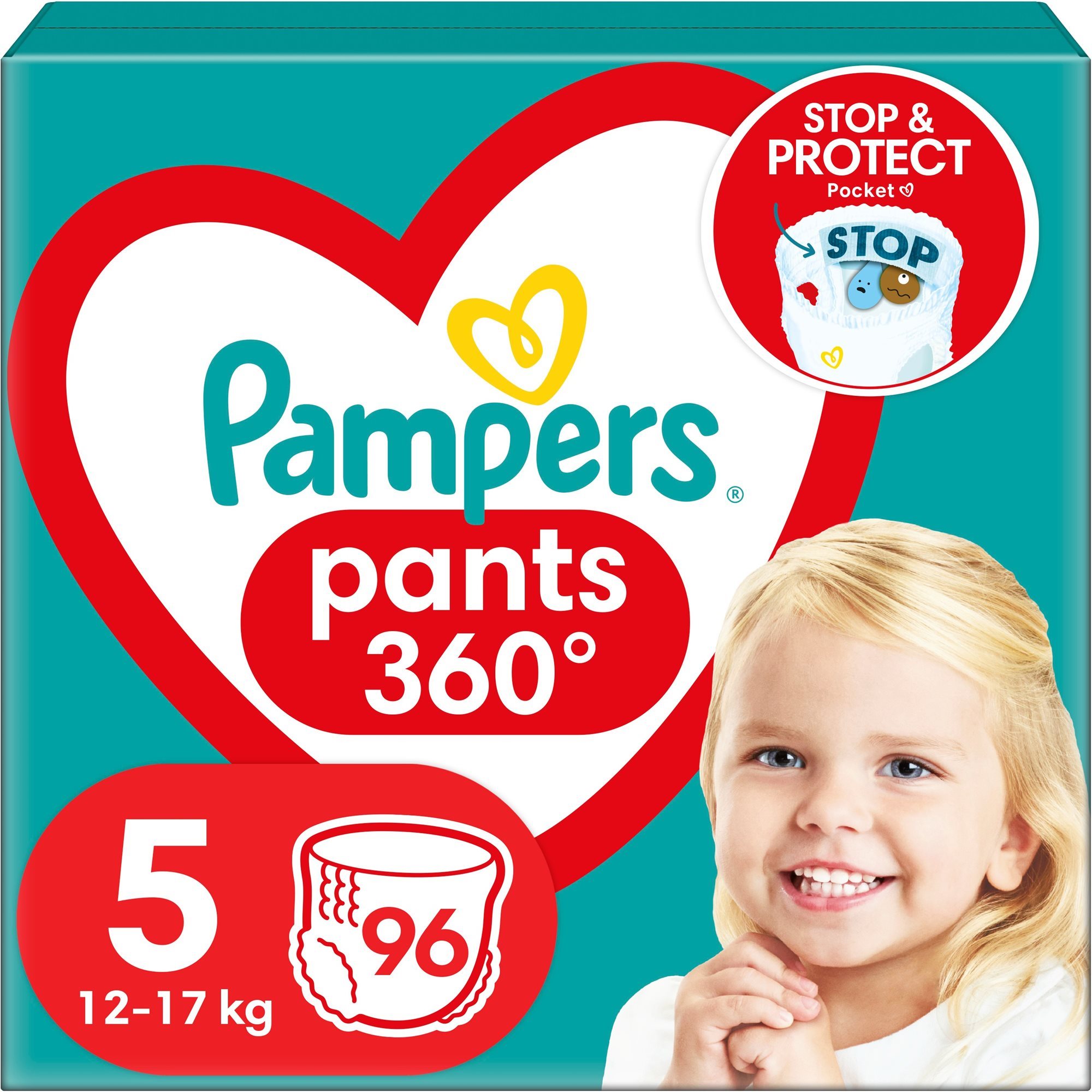 PAMPERS Pants Junior veľ. 5 (96 ks) – Mega Box Plienkové nohavičky