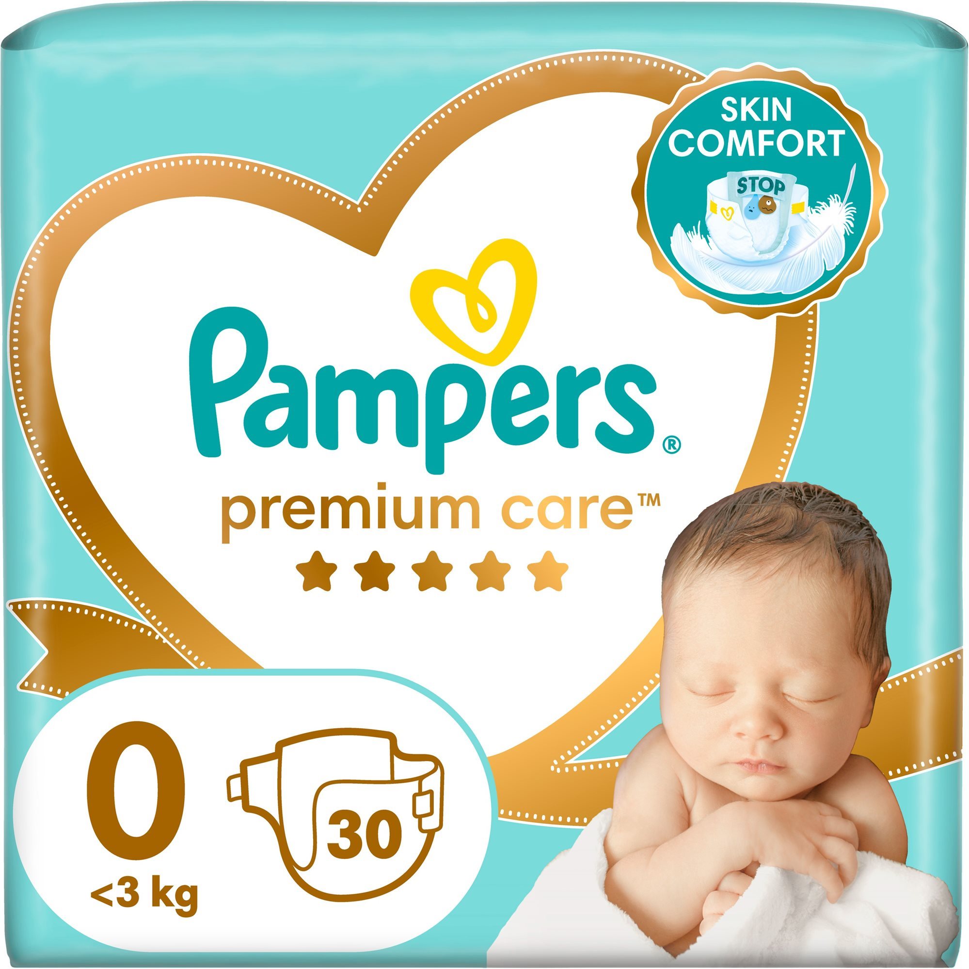 PAMPERS Premium Care Newborn veľkosť 0 (30 ks) Jednorazové plienky