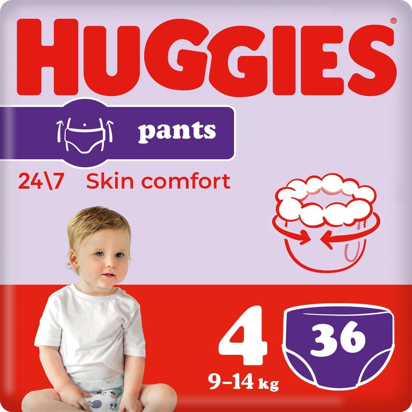 HUGGIES Pants Jumbo -  4 (36 ks) Plienkové nohavičky