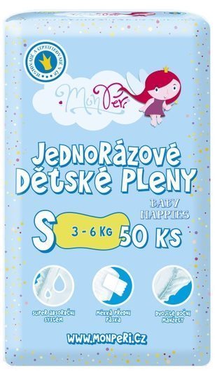 MonPeri Klasik veľkosť S (50 ks) Jednorazové plienky
