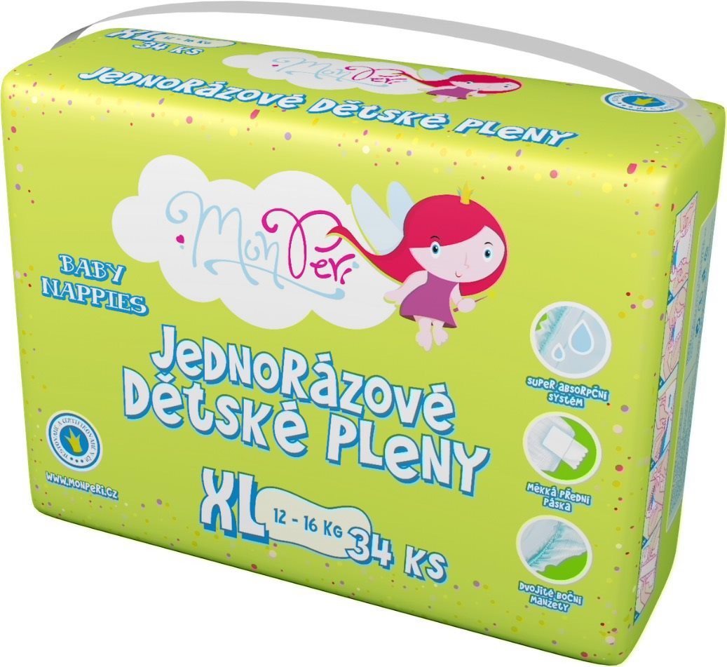 MonPeri Klasik veľkosť XL (34 ks) Jednorazové plienky
