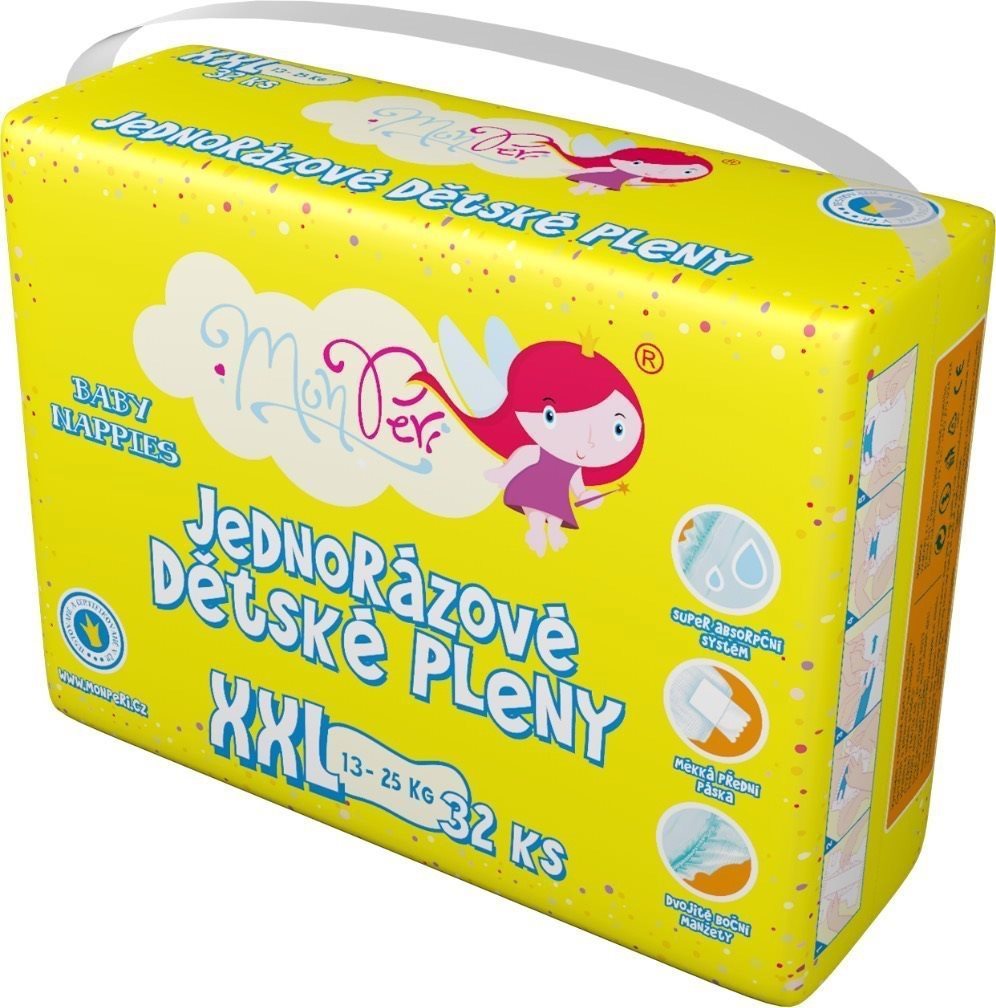 MonPeri Klasik veľkosť XXL (32 ks) Jednorazové plienky