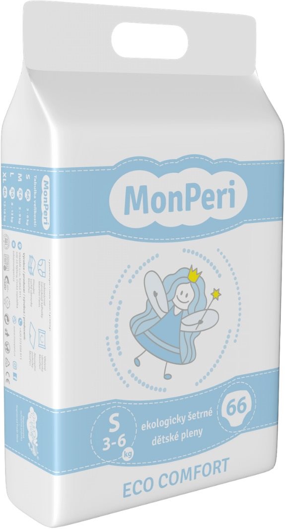 MonPeri ECO Comfort veľ. S (66 ks) Eko plienky
