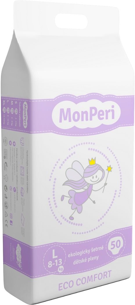 MonPeri ECO Comfort veľ. L (50 ks) Eko plienky