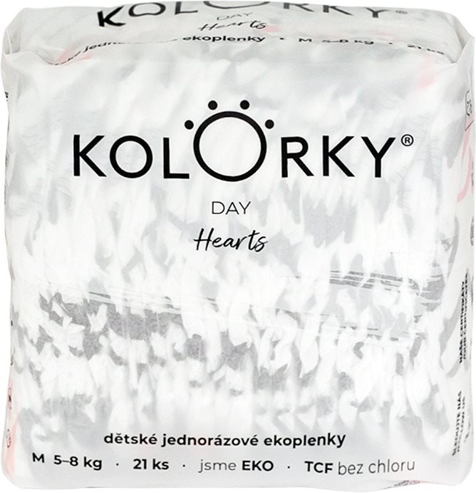 KOLORKY DAY Srdce veľ. M (21 ks) Eko plienky