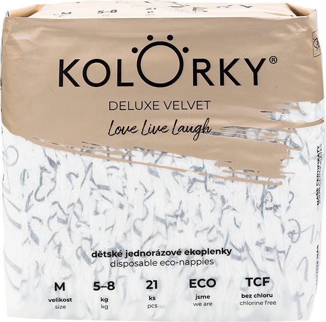 KOLORKY DELUXE VELVET veľ. M (21 ks) Eko plienky