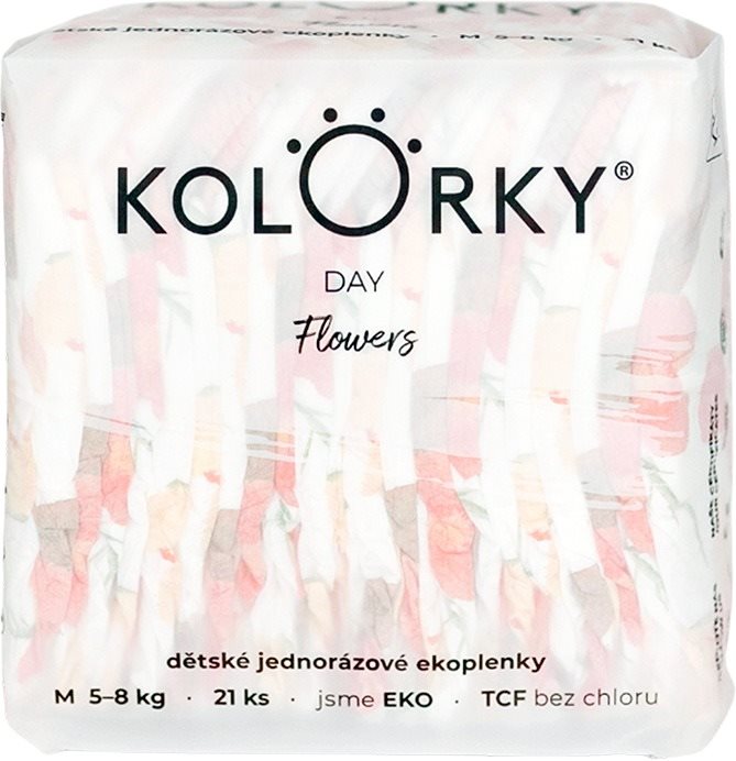 KOLORKY DAY Kvety veľ. M (21 ks) Eko plienky