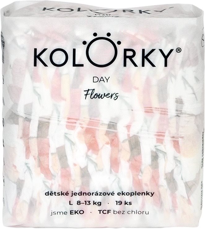 KOLORKY DAY Kvety veľ. L (19 ks) Eko plienky