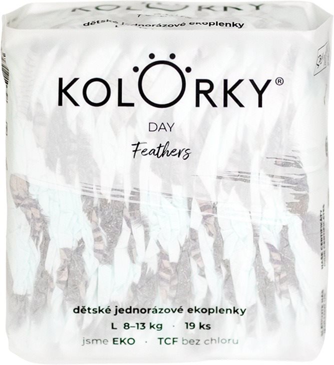 KOLORKY DAY Perie veľ. L (19 ks) Eko plienky