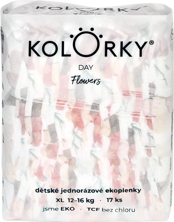 KOLORKY DAY Kvety veľ. XL (17 ks) Eko plienky