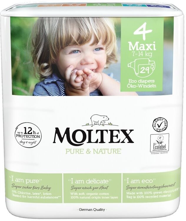 MOLTEX Pure & Nature Maxi veľ. 4 (29 ks) Eko plienky