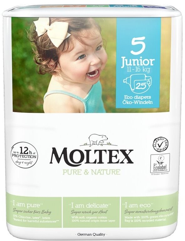 MOLTEX Pure & Nature Junior veľ. 5 (25 ks) Eko plienky