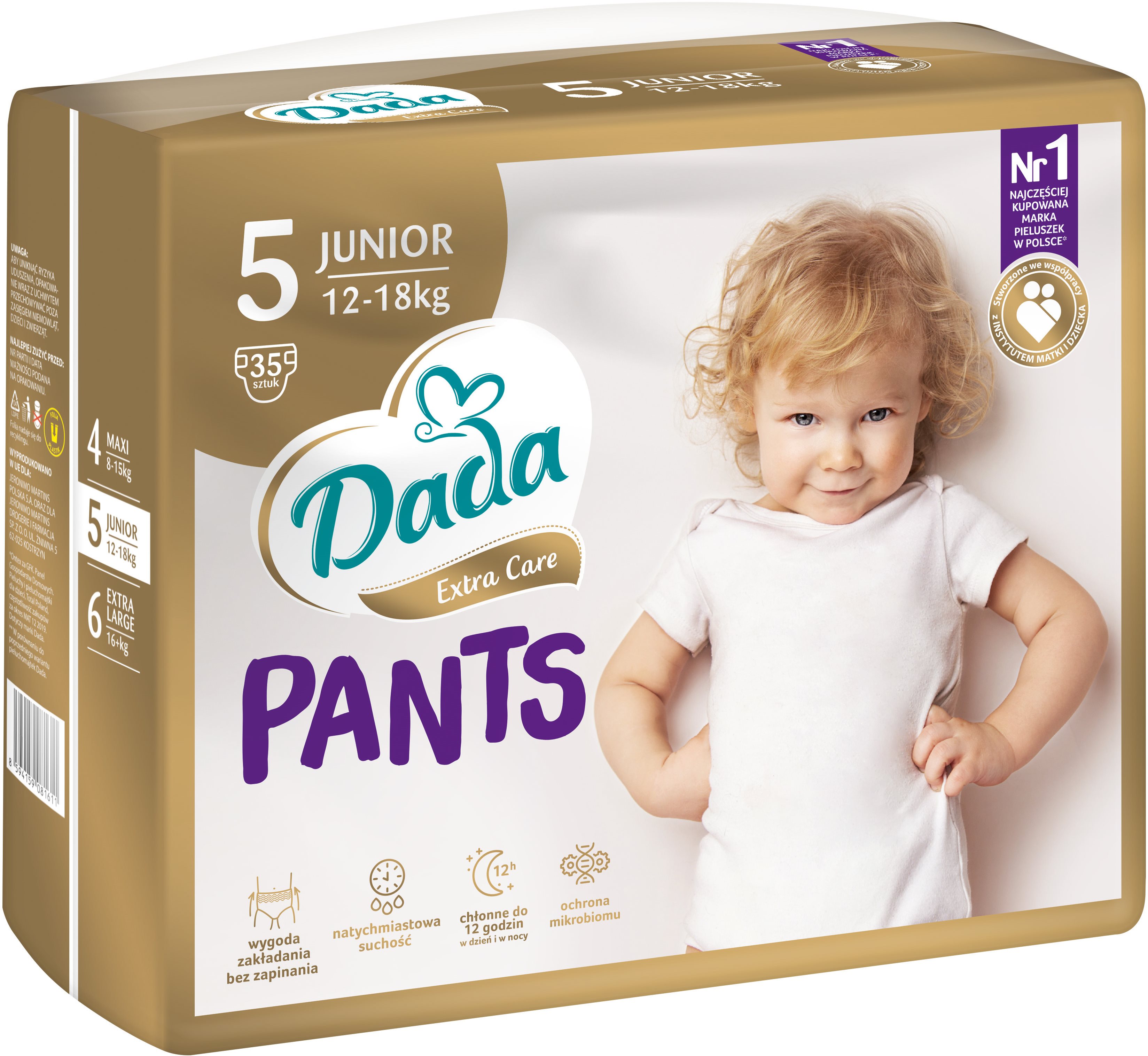 DADA Pants Extra Care veľ. 5 Junior (35 ks) Plienkové nohavičky