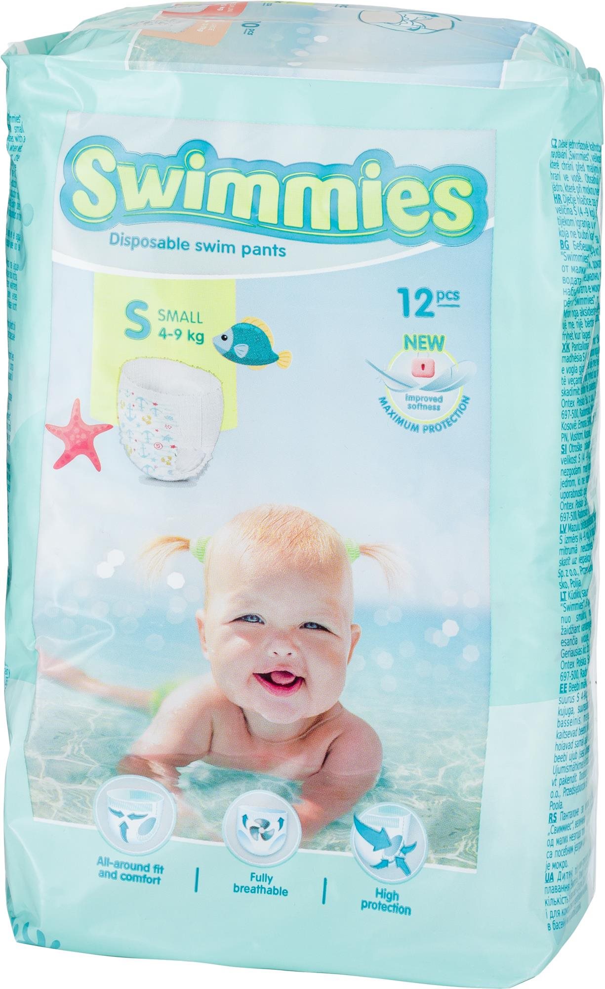 SWIMMIES plienkové plavky veľ. S (12 ks) Plienkové plavky