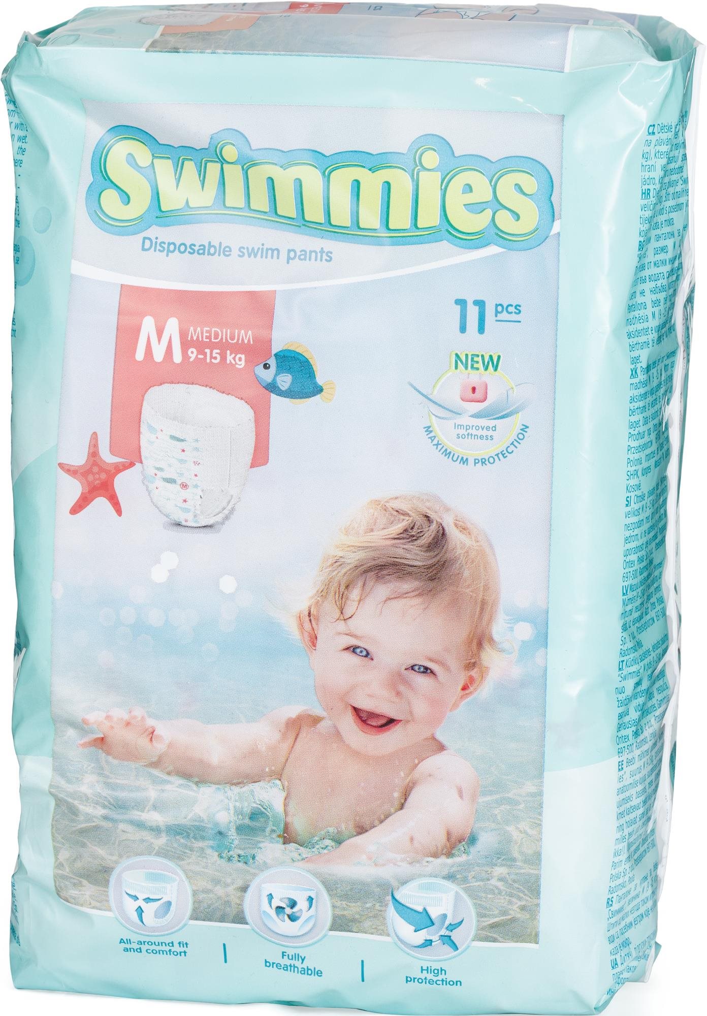 SWIMMIES plienkové plavky veľ. M (11 ks) Plienkové plavky