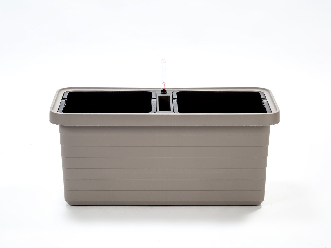 Plastia Samozavlažovací kvetináč Berberis DUO, Taupe Truhlík